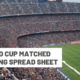 World Cup Matched Betting spread sheet