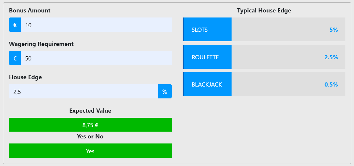 Expected Value Calculator